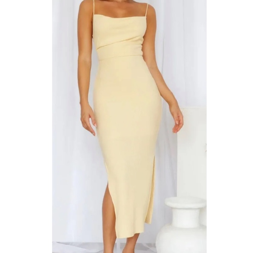 Hello Molly Yellow Midi Dress